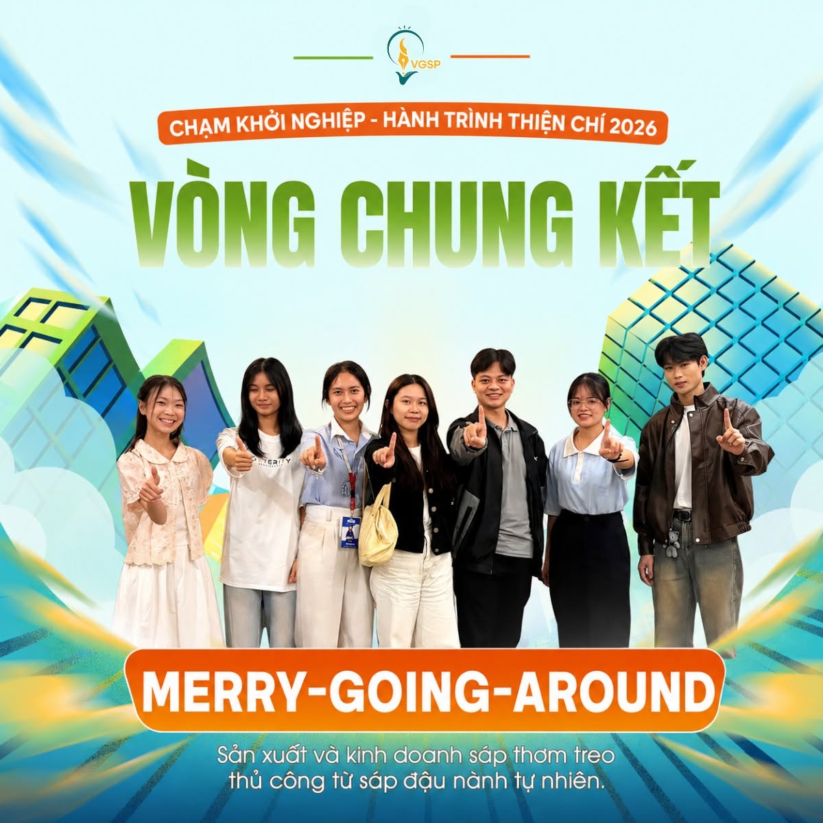 Đội Merry-Going-Around tại vòng chung kết Chạm Khởi Nghiệp 2026